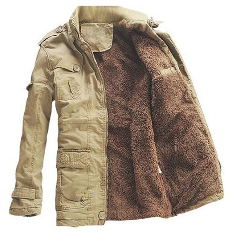 Зимняя мужская куртка на каждый день из плотного бархата, теплые куртки, не замерзающие мужские парки, мужская хлопковая армейская куртка с капюшоном, длинный плащ