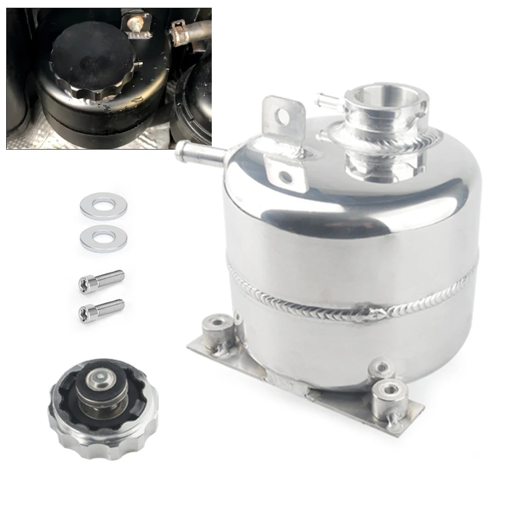 

For 02-08 MINI Cooper S R52 R53 Car Accessories Coolant Header Expansion Overflow Water Tank & Cap Reservoir Aluminum Can