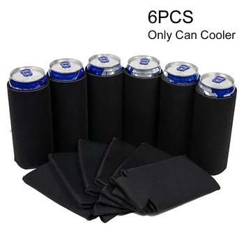 

6pcs Wrap Collapsible Bachelorette Parties Blank Portable Drink Cooler DIY For Weddings Home Neoprene Thermal Bulk Can Sleeves