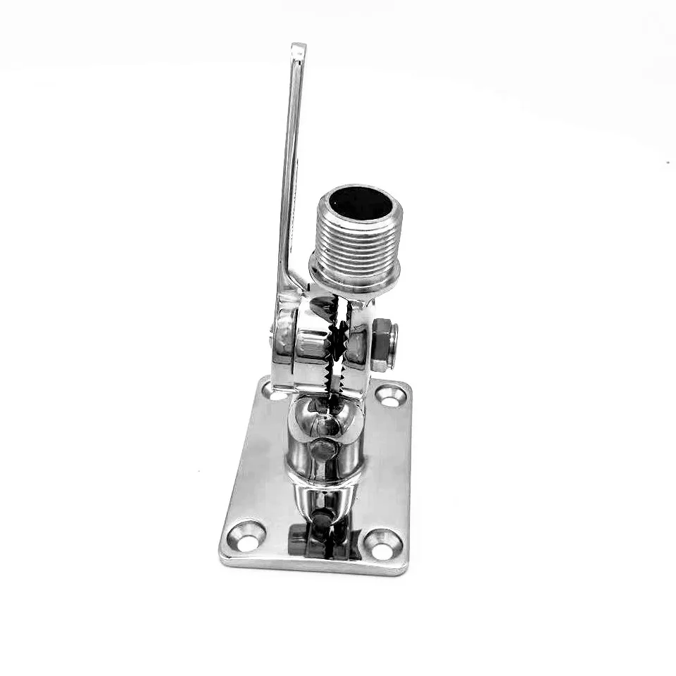 Marine Antenna Base Mount 316 Stainless Steel Marine Boat Dual Axis Adjustable Antenna Base Mount Universal for Yacht