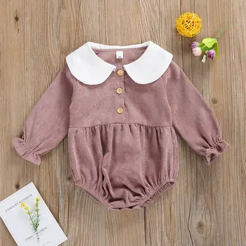 

Baby Girl Clothes Autumn Toddler Romper Corduroy Doll Collar Baby Romper Ropa Bebe Vetement Bebe Mamelucos Para Bebe