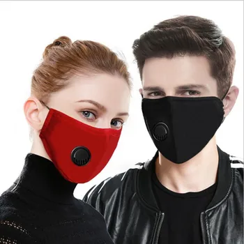 

Cotton Washable Facemask with Filter Adult Reusable Air Pollution Protective Mouth Masks Outdoor Cycling Anti Dust Face Cover