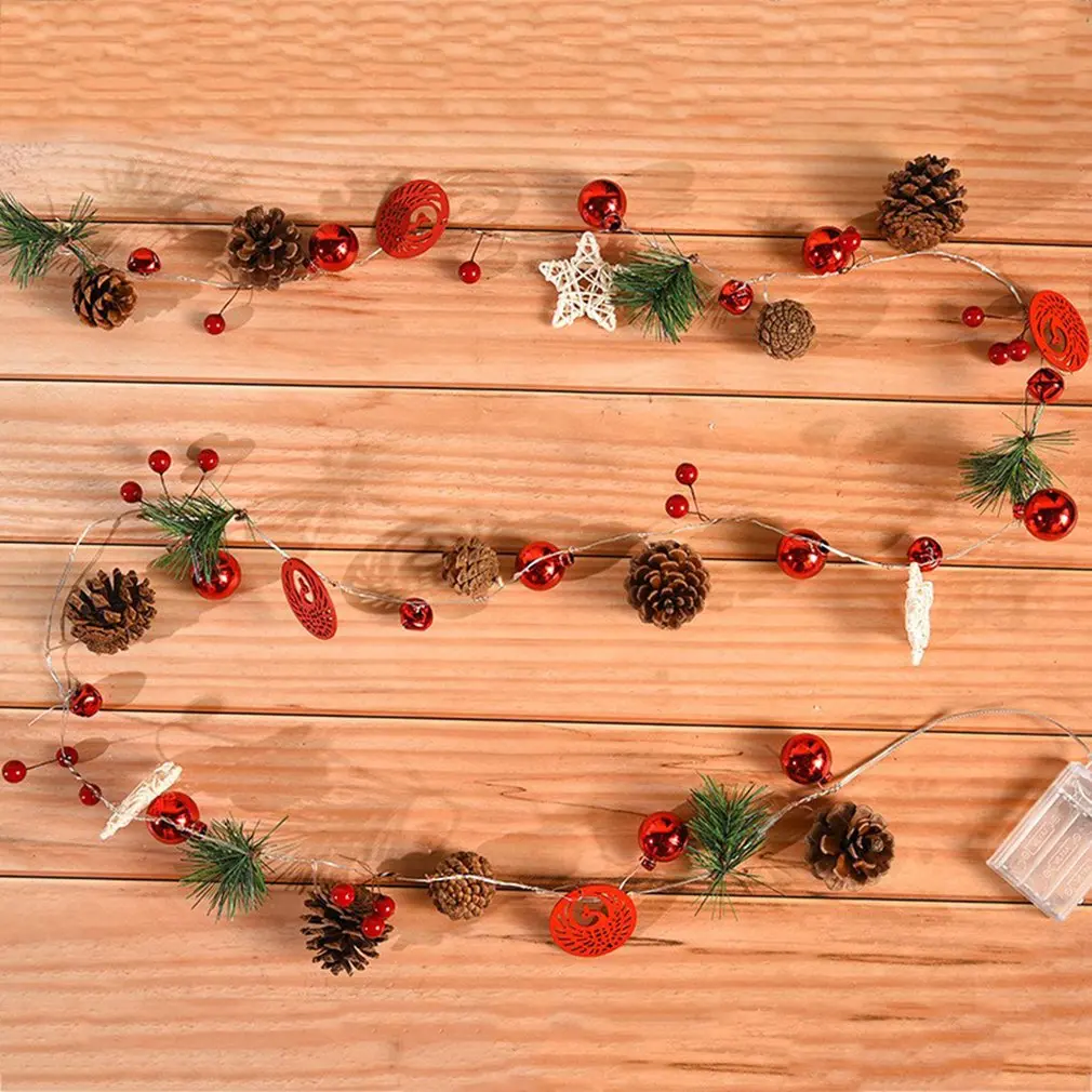 

New LED Christmas Light String Pine Cone Copper Wire Lamp Lighting Christmas Tree Decoration Light String