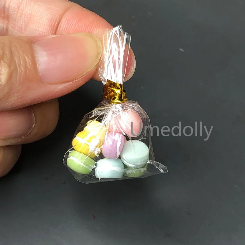Doll House Toys Pretend Food Toys 1:12 Dollhouse Accessories Miniature Scene Model Display Mini Biscuit Macaron Cookie Glass Pastry Jar