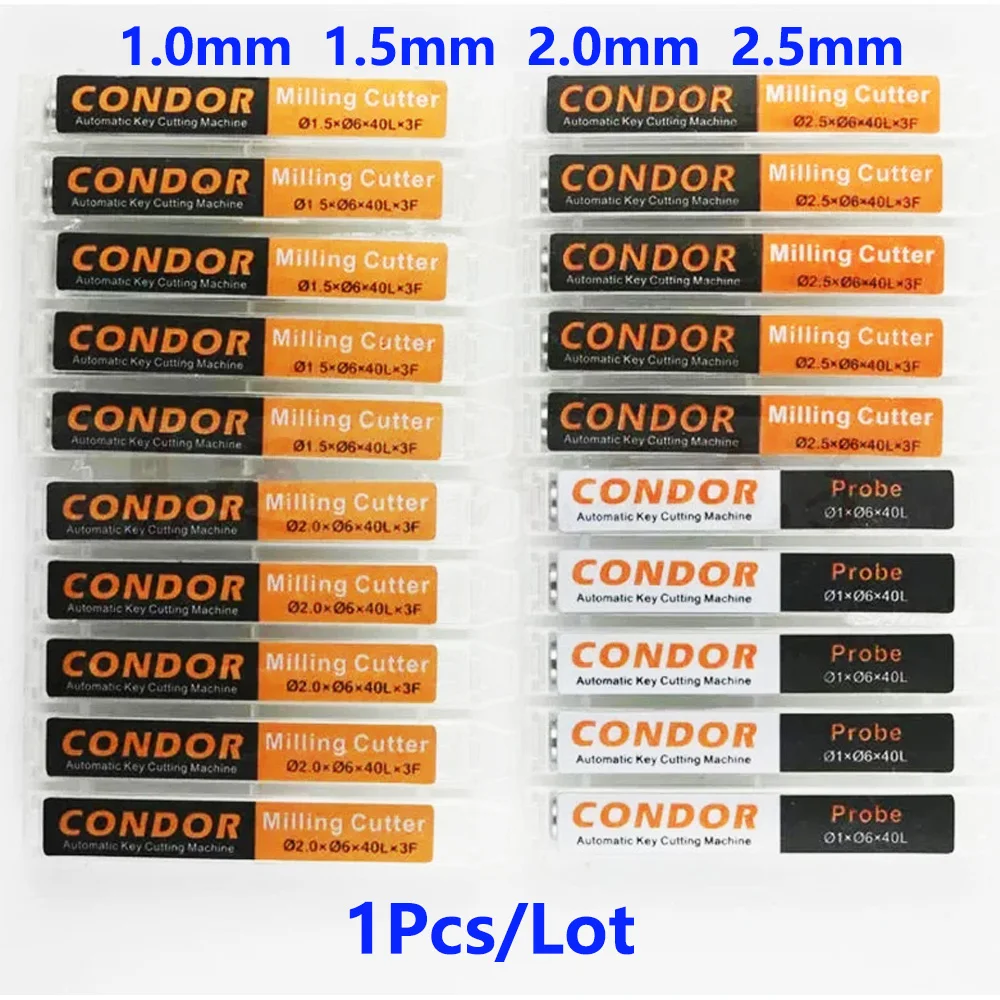 1.5MM 2.0MM 2.5MM Milling cutter/1.0MM Probe for Xhorse Condor007 Manually Key Cutting Machine
