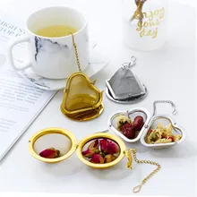 Северное ситечко для заварки чая из нержавеющей стали, шикарный ситечко для чашки из золотистого металла, фильтр для чая, капельный фильтр с цепочкой, кухонный инструмент