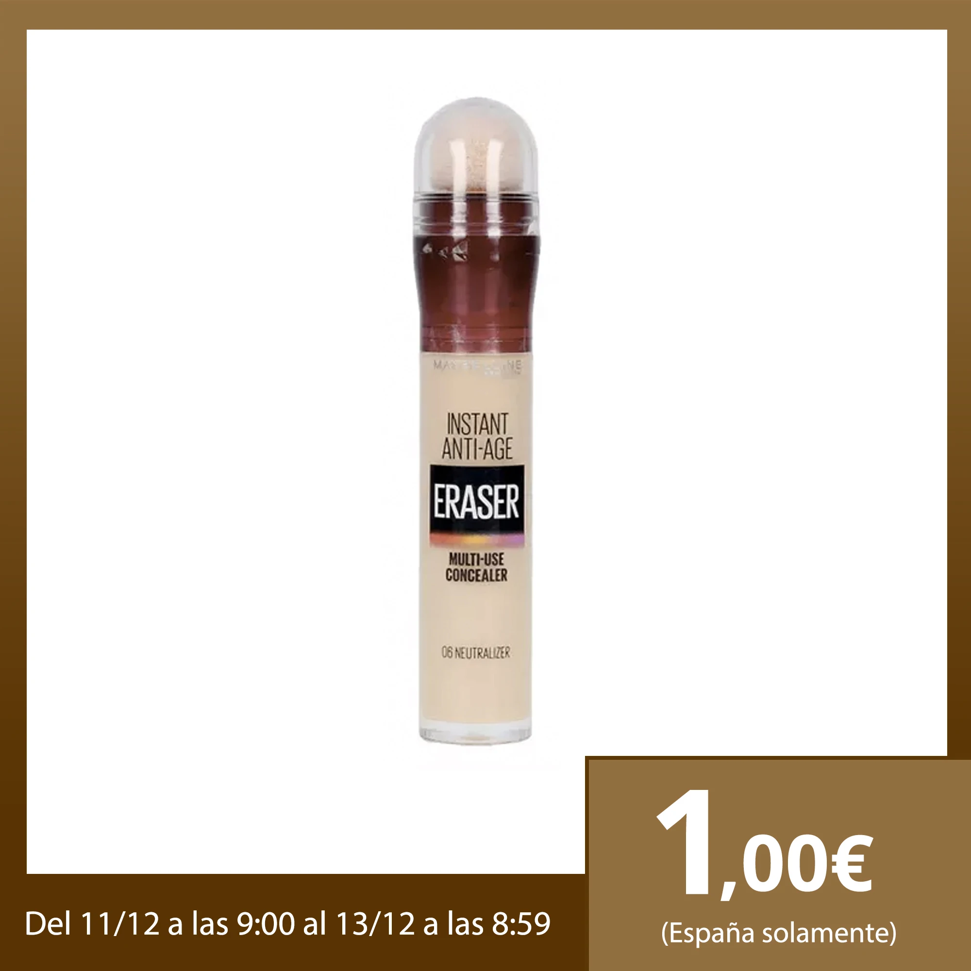 Maybelline New York Instant Anti Age El Borrador Corrector Ojeras, Bolsas e Imperfecciones Tono 04 Honey, 01 Light, 00 Ivory, 02 Nude 6 ML Maquillaje, corrector maquillaje, corrector ojeras - Nuevos AliExpress