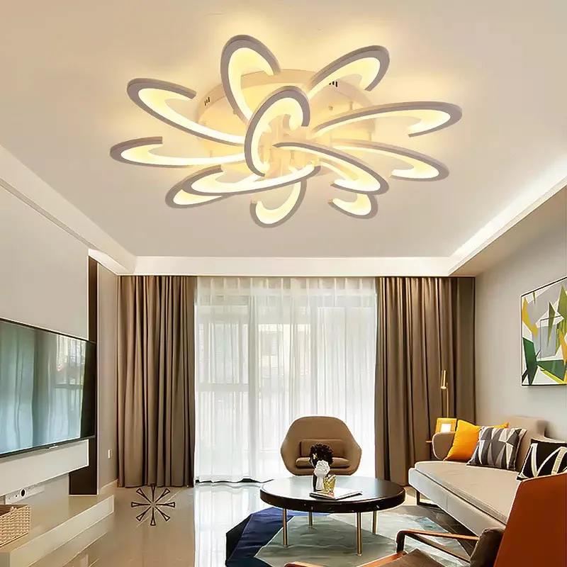 

Modern minimalist living room LED ceiling lamp bedroom ceiling chandelier windmill APP hotel ceiling light indoor lighting lamp