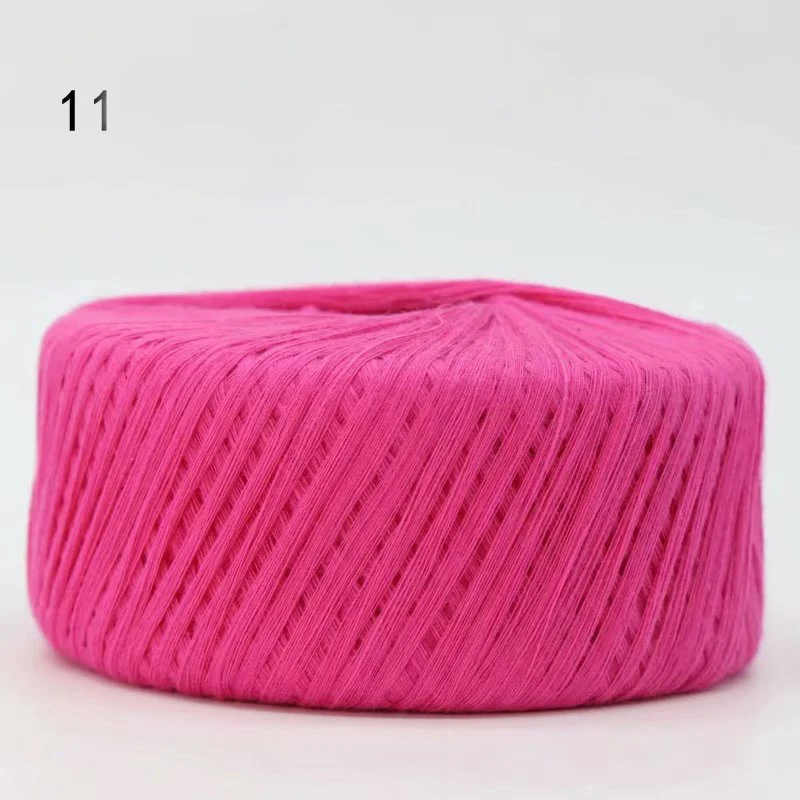 11Rose pink Хлопковая нить ручной работы крючком Diy кукольный свитер шарф линия в толстой шерсти для малышей VS029 - Цвет: 11Rose pink