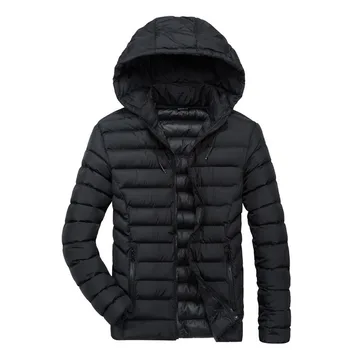 

2019 New Winter Coat Men's High Quality Hooded Coat Windproof Warm Thickening Casual Men's Cotton Clothing Men Parka
