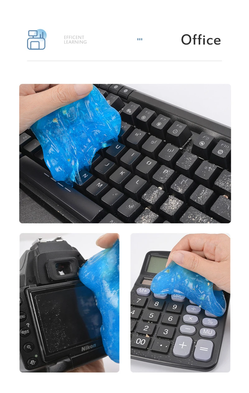 Super Dust Cleaner Clay for Keyboard, Toys, and Car - Cleaning Gel Putty Kit for Laptop and Car USB Ports Description Image.This Product Can Be Found With The Tag Names Computer cleaners, Computer Office, Super dust cleaner clay dust keyboard pad glue