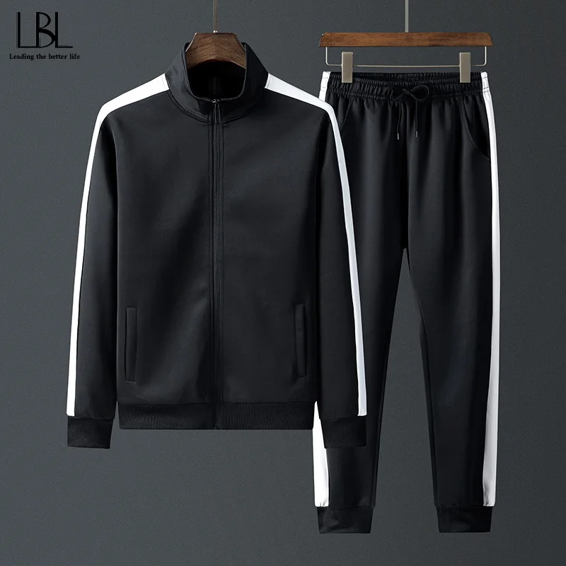 Set Sportswear Men Pants Tracksuit-Sets Jacket Spring Zipper 2piece-Set Mens Casual