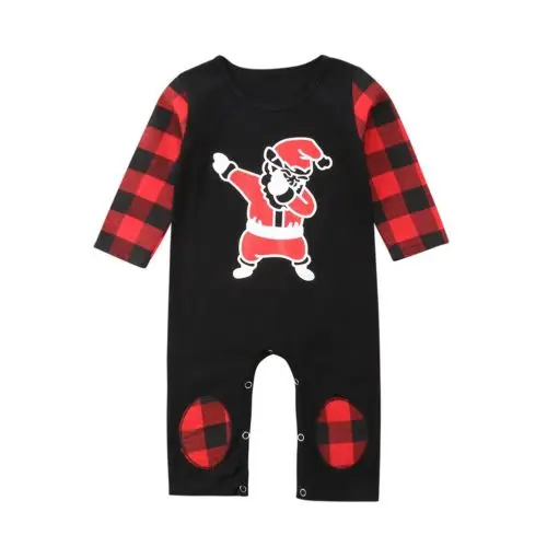 

Newborn Infant Baby Boy Girl Plaid Patchwork Outfit Romper Jumpsuit Kid Xmas Baby Girl Clothes Christmas Baby Clothes