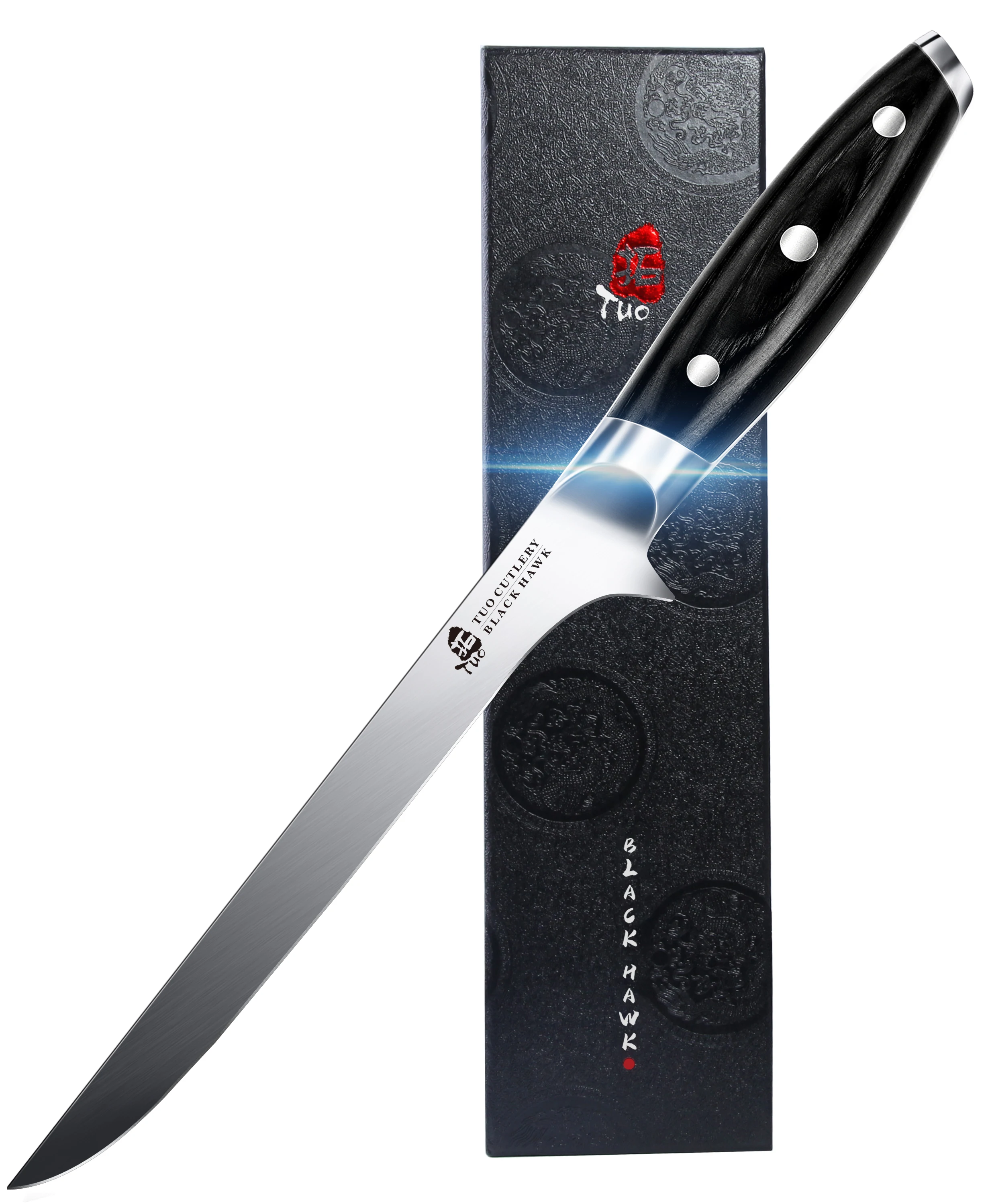 TUO Boing нож Профессиональный кухонный 7 дюймов Pro Chef немецкая нержавеющая сталь с