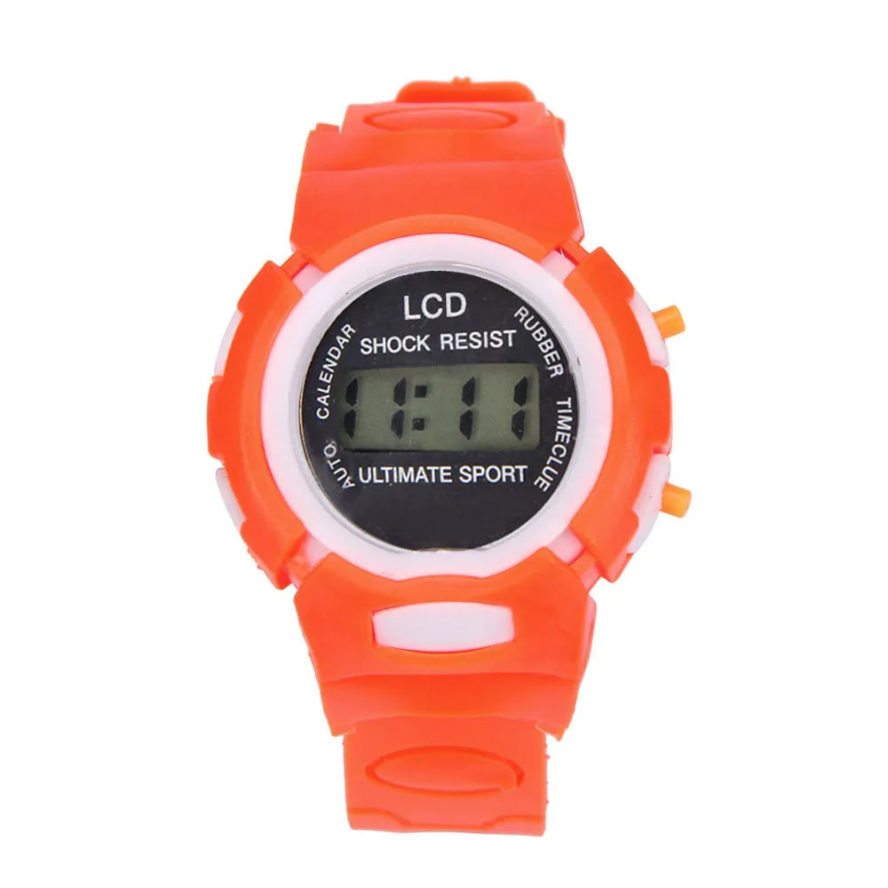 

Fashion Boys Girls Students Watch Time Sport Electronic Digital LCD Wrist Sport Watch Pink Black Kids Watch