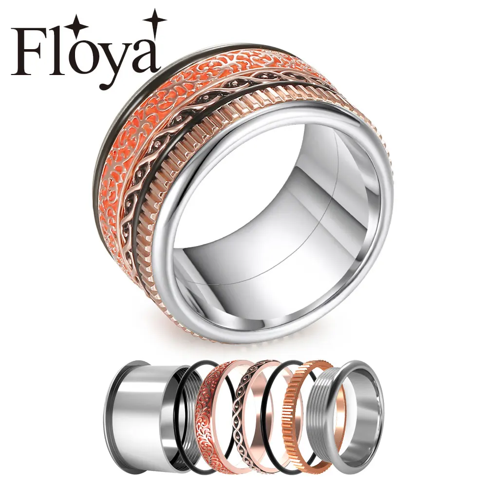 

Cremo Women Halloween Rings Band Terror Black Magic Eyes Filled Ring Interchangeable Men Rotation Rings Band Femme Bijoux