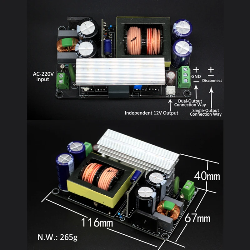 Placa de Alimentação de Comutação Qualidade de Som para Amplificador de Potência Wishclor 30v 35 35v 40 40v 45 45v 50 Eficiente Alta Llc-600w Llc 600w 30 - Image 6