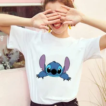 Женская модная футболка в стиле Харадзюку каваи с коротким рукавом в винтажном стиле с милым рисунком, Женская Повседневная Милая футболка