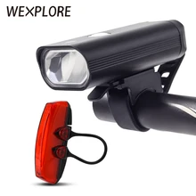 Bike Light LED Super Bright Headlight And Rear Light Set Cycling Flashlight USB Rechargeable Bicycle COB Taillight Accessories