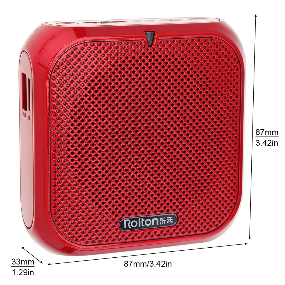 Rolton K400 портативный голосовой усилитель мегафон усилитель с проводным микрофоном аудио динамик громкий динамик FM радио MP3 обучение