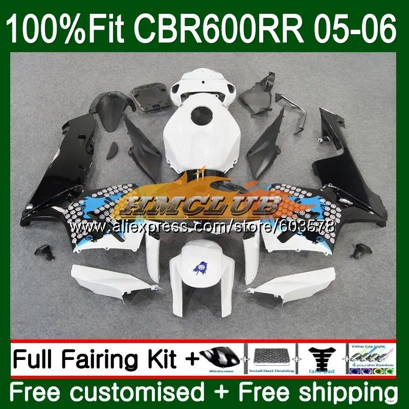 Литые изделия для Honda CBR 600RR CBR600 RR 600F5 граффити синий 73CL. 17 CBR600RR F5 05 06 CBR600F5 CBR 600 RR 2005 2006 обтекатель oem - Цвет: No. 1