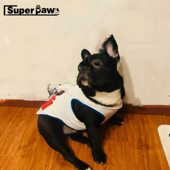 

Cute Fashion French Bulldog Summer T-shirt With Bag Cosplay Party Vest Pet Clothes Dogs Pets Clothing Cat Dog Pug Costume GLC03