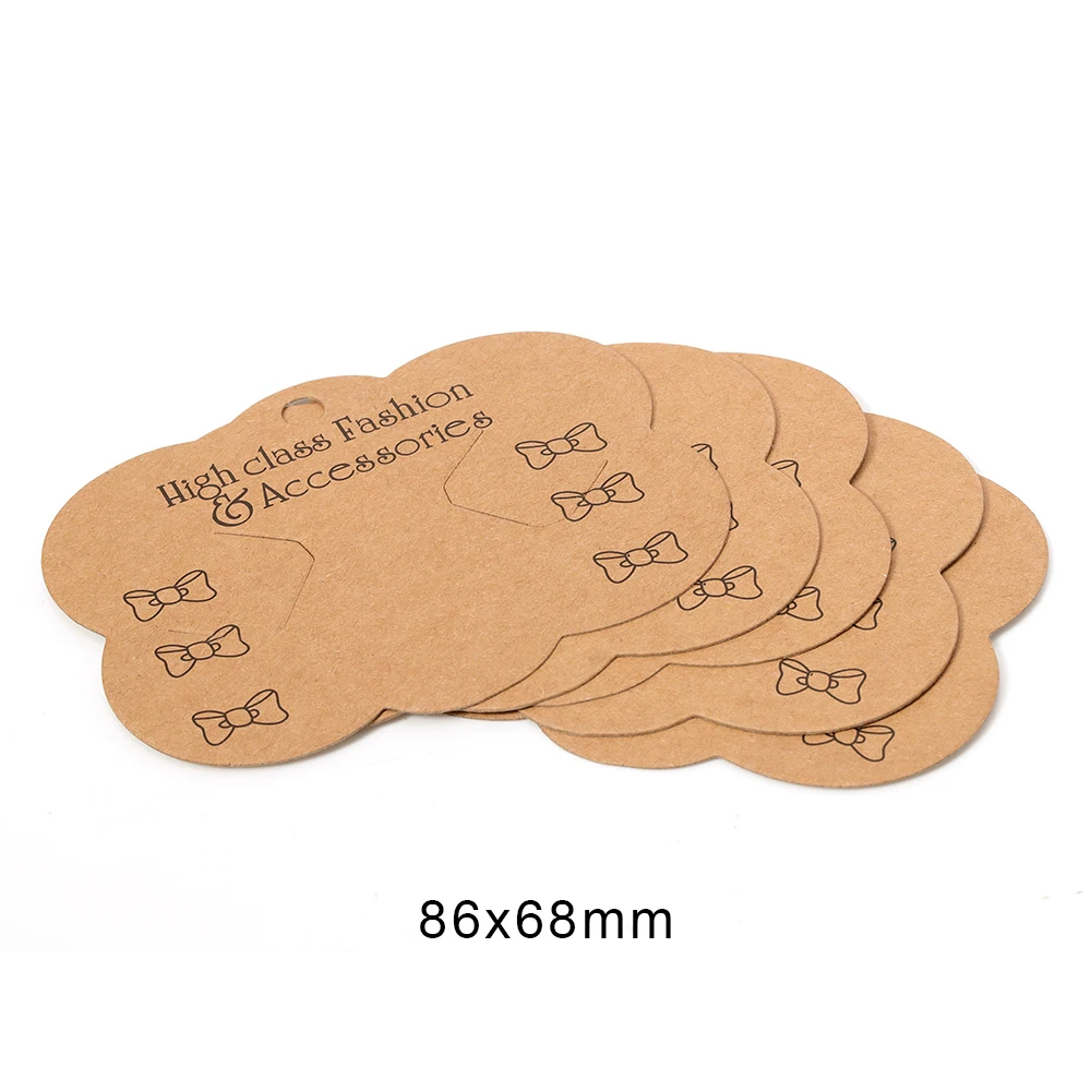 50pcs Earrings Necklaces Display Card Cardboard Earring Packaging Hang Tag Card Ear Studs White Paper Card Jewelry DIY Wholesale