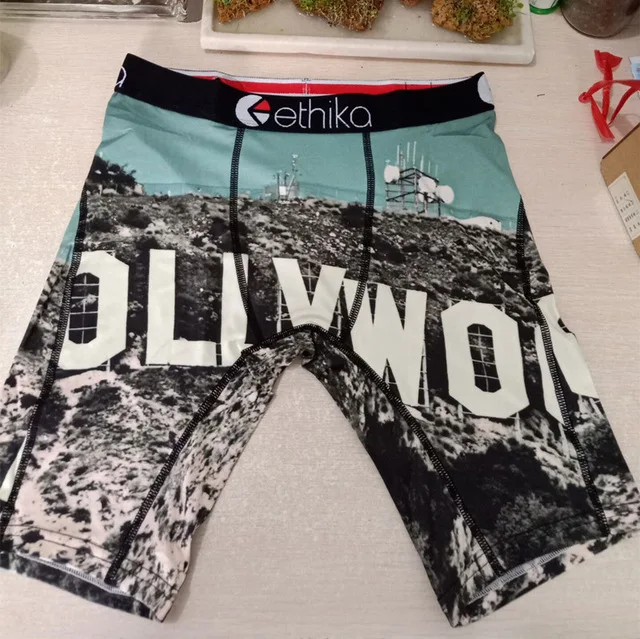 19 Роскошное Ethika Мужское нижнее белье, боксеры с мультяшным принтом, гей медведь, Сексуальные Длинные боксеры, мужские трусы, дышащие обтягивающие шорты, спортивные мужские трусы - Цвет: 19