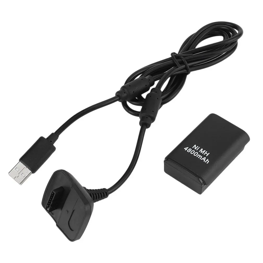 

4800mAh Rechargeable NI-MH Battery Pack Case for XBOX 360 Wireless Controller Charger Cable Direct Back Up USB Power Supply