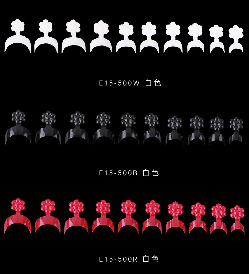500 шт./упак. акриловые Французский Типсы белый половина крышка искусственные накладные ногти УФ цветной гель, "сделай сам" ногтей маникюрный салон Инструменты
