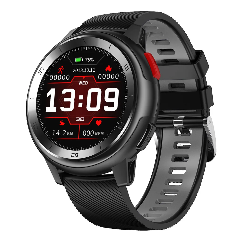 A ЭКГ Смарт часы для мужчин Bluetooth Музыка gps подсчет калорий монитор сердца сообщение напоминание фитнес трекер Браслет - Цвет: A