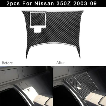 

Stickers Panel Cover Black For Nissan 350Z 2003-09 Car Auto Carbon Fiber Decor