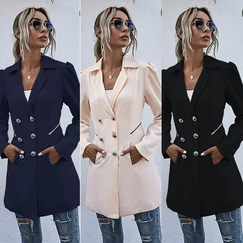 

Women Fashion Trench Coat Autumn Streetwear Outerwear Female Streetwear Fall Clothes Buttons Pockets Women Long Slim Coats