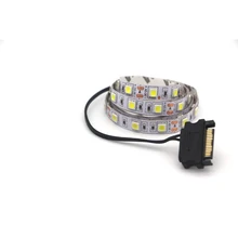 فائقة منخفضة السعر SATA واجهة 5050LED قطاع ضوء 60 المصابيح/m أحادية اللون ديود الشريط الكامل كيت للكمبيوتر وحدة معالجة خارجية للحاسوب 12v LED قطاع(China)