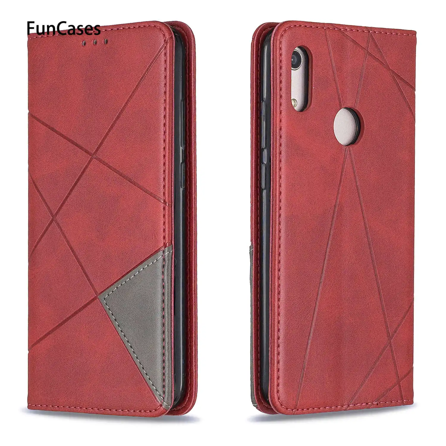 Одноцветная сумка для телефона из искусственной кожи для estojo huawei Y6 Coques книги для huawei estuche Honor 8A Play Y6 fundas