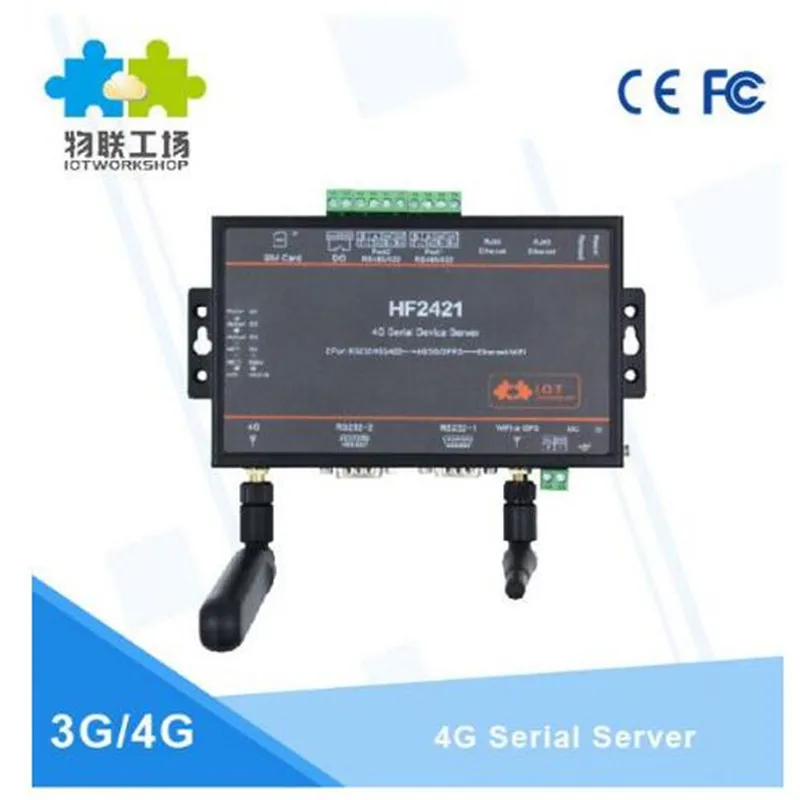 Wifi модуль двухпортовый последовательный сервер устройств RS232 RS485 к Ethernet 4G 3G GPRS