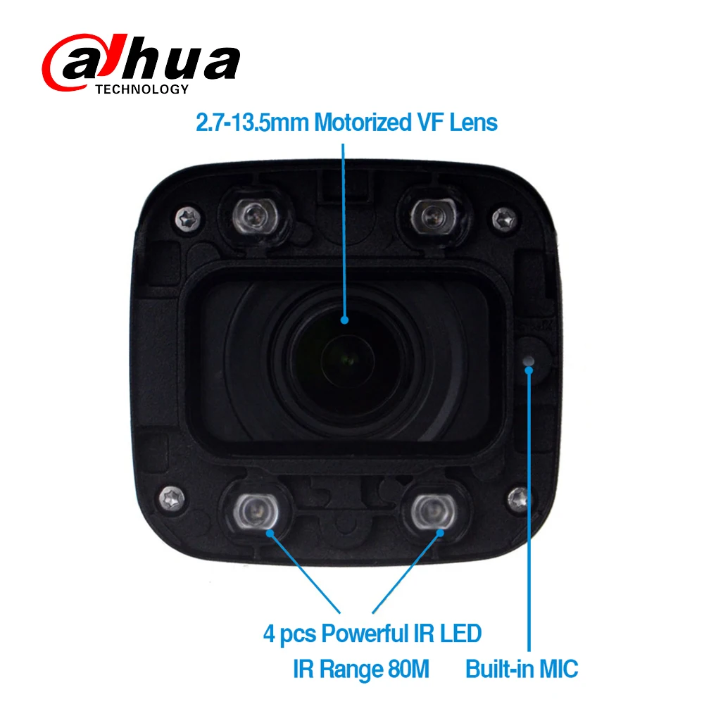 Dahua 6MP POE IR bullet камера IPC HFW4631H ZSA 2 7 13 5 мм 5X видеонаблюдения с оптическим увеличением