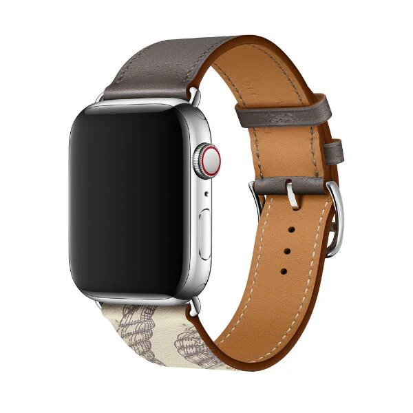 Отличная кожаная Петля для iwatch 5 4 3 2 1 для Apple Watch ремешок 38 мм 42 мм 40 мм 44 мм - Цвет ремешка: Etain Beton
