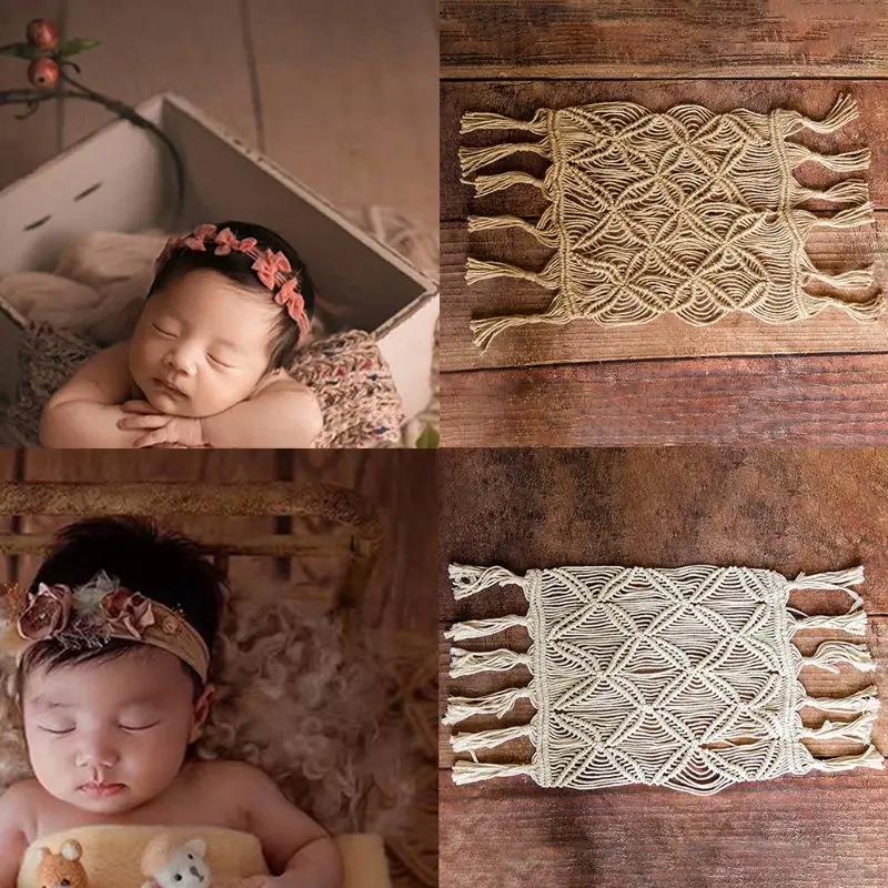 

Baby Photography Props Mat Full Moon Infants Newborn Hundred Days Photo Pad Basket Decoration