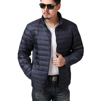 

Winter Jacket Men 2019 Fashion Stand Collar Male Parka Jacket Mens Solid Thick Jackets and Coats Man Winter Parkas B91002