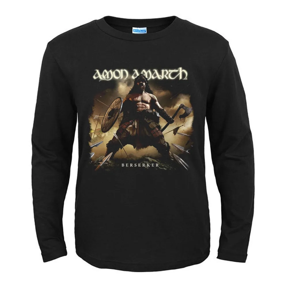 16 дизайнов Amon Amarth рок-группа мужская длинная рубашка с длинными рукавами фитнес Hardrock Heavy Metal Viking warrior tee скейтборд 3D череп