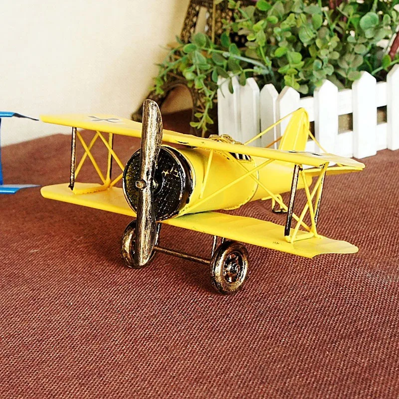Ретро винтажный самолет фигурка-модель Украшение домашний Декор Игрушка