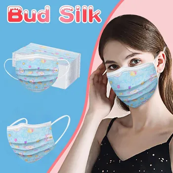 

100pcs Disposable Face Mask Adult Printed Disposable Masks Print In Stock Facemask One time 3Ply Disposable Facemask Halloween