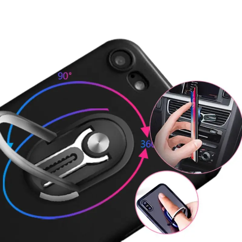 

Multipurpose Mobile Phone Holder Rotation Finger Ring Magnetic Phone Holder Bracket 360 Degree Car Air Vent Grip Mount Stand