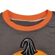 Детская одежда с вышивкой тыквы на Хэллоуин-верхняя одежда с длинными рукавами в западном стиле для мальчиков и малышей