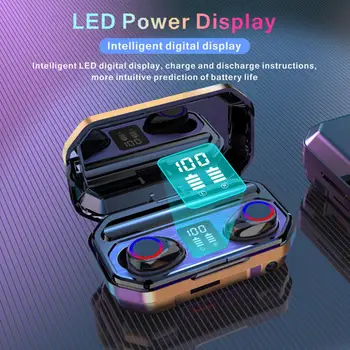 

M12 Mini Wireless Earphone Waterproof Bluetooth 5.0 Headset HiFi Sports Stereo Earbuds with 2200mAh Charging Box for Android IOS