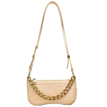 

Stone Pattern PU Leather Shoulder Bags for Women New Chain Strap Female Handbags Solid Color Ladies' Travel Crossbody Flap Bags