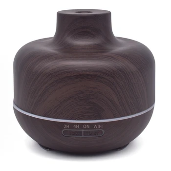 

Smart Wifi Aroma Essential Oil Diffuser Air Humidifier Compatible with Alexa and Google Home Amazon Voice Control Deep Wood US P