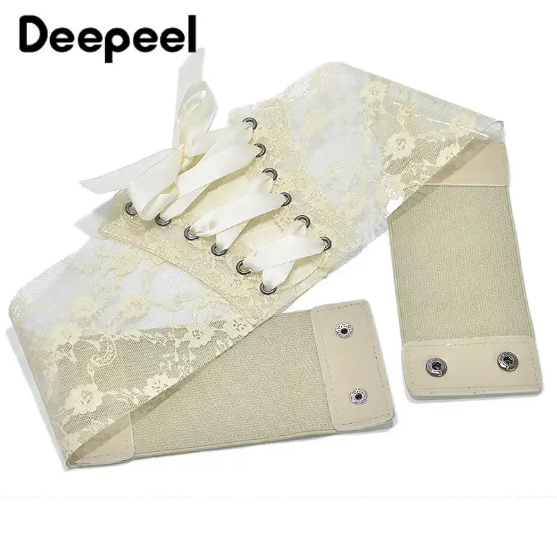 Кружевной широкий пояс для женщин Deepeel 72 см прозрачный из натурального ПВХ с