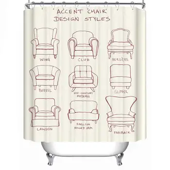 

Vector Visual Guide Accent Chair Design Vector Shower Curtain okjeff Shower Curtain